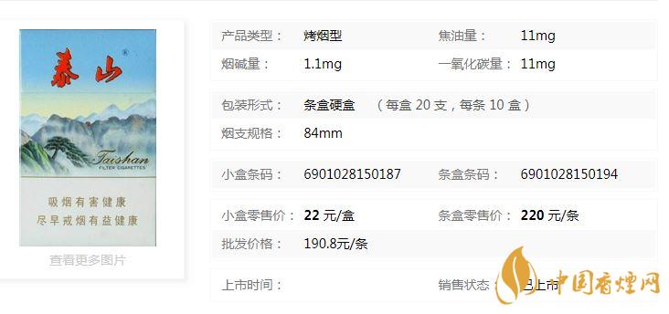 泰山新品香煙價格多少錢？泰山新品硬盒價格及參數(shù)2020