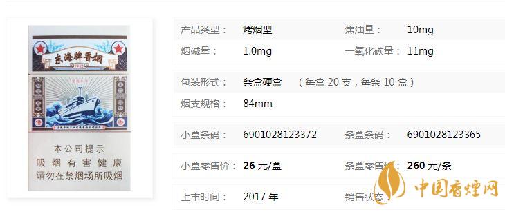 黃山東海牌香煙價格多少錢？黃山東海牌價格及圖片